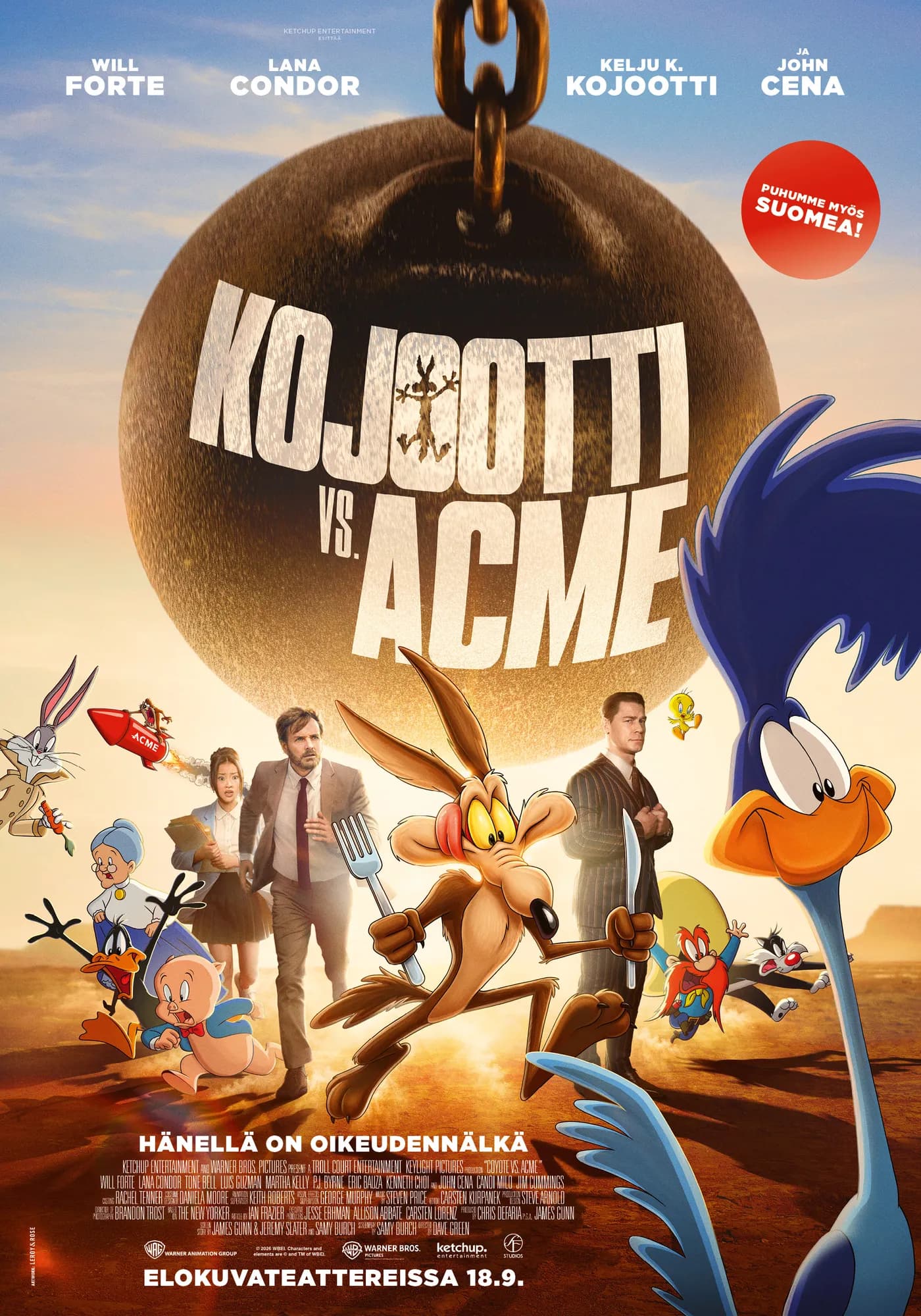 Kojootti vs. ACME ENG Esitysajat – Kinoon.fi